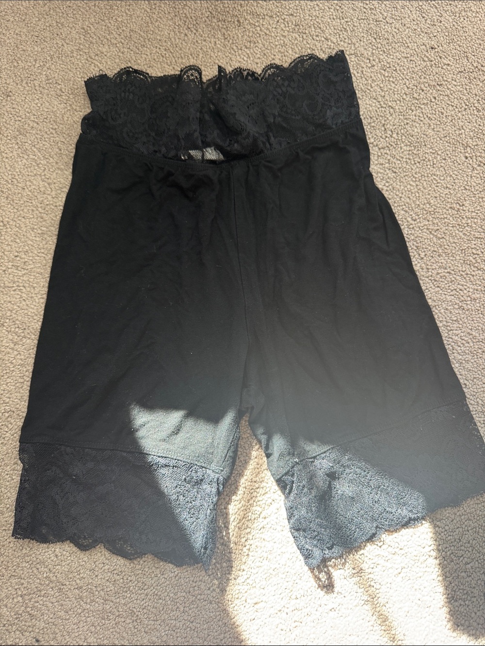 Lace layering under short